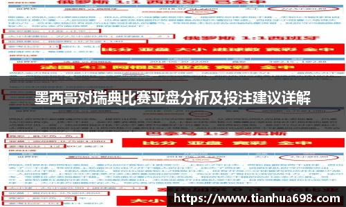 墨西哥对瑞典比赛亚盘分析及投注建议详解